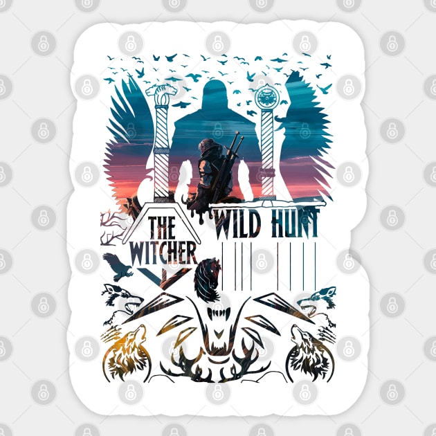 The witcher 3 wild hunt high quality design Sticker by TheCreatedLight